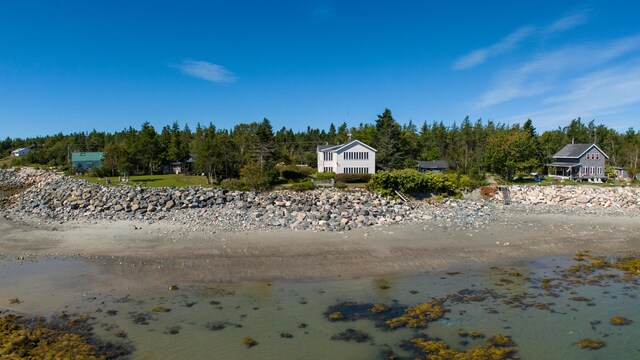 exterior space featuring a water view