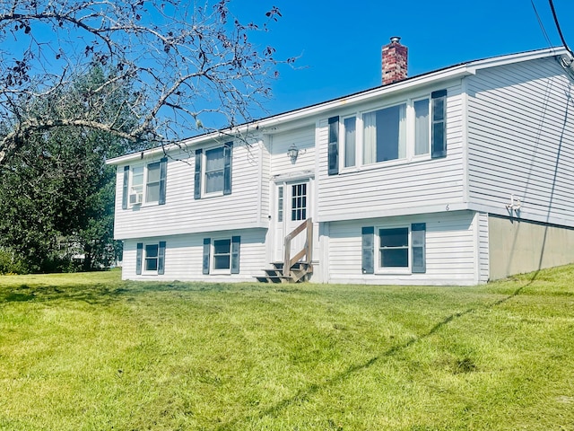 back of house featuring a yard