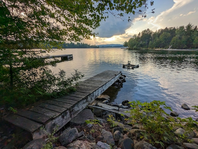 32 N Mud Cove Rd, Lily Bay Twp, ME 04441 - dock area with a water view