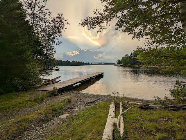 32 N Mud Cove Rd, Lily Bay Twp, ME 04441 - dock area featuring a water view