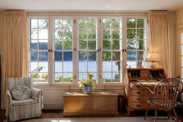 living area featuring plenty of natural light