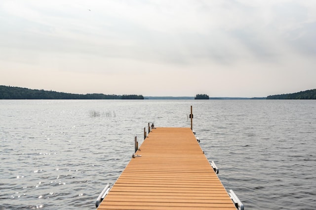 228 Starbird Ln, Rome, ME 04963 - dock area featuring a water view