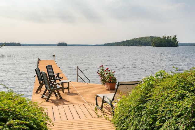 228 Starbird Ln, Rome, ME 04963 - dock featuring a water view
