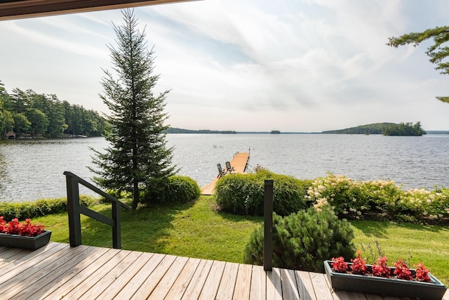 228 Starbird Ln, Rome, ME 04963 - water view with a dock