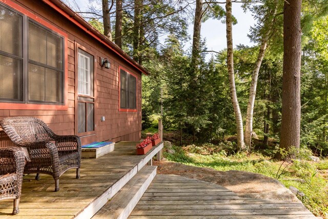 228 Starbird Ln, Rome, ME 04963 - view of wooden deck