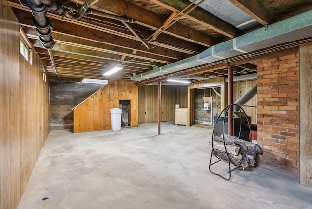 7 Alweber Rd, Windham, ME 04062 - unfinished basement featuring wooden walls