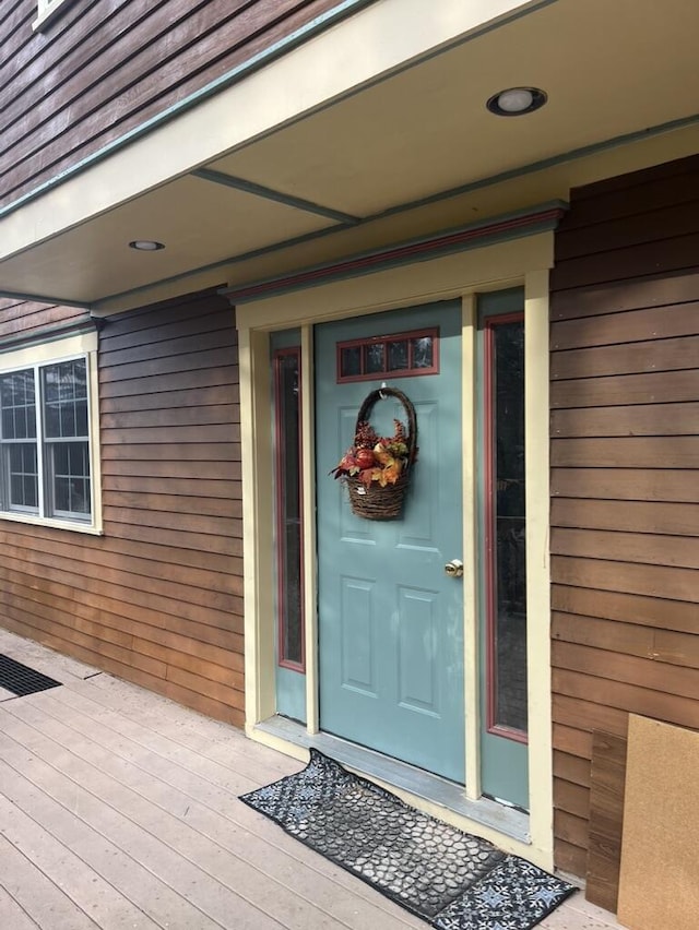 view of doorway to property