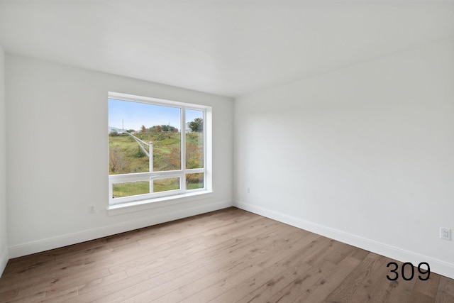 empty room featuring light hardwood / wood-style floors