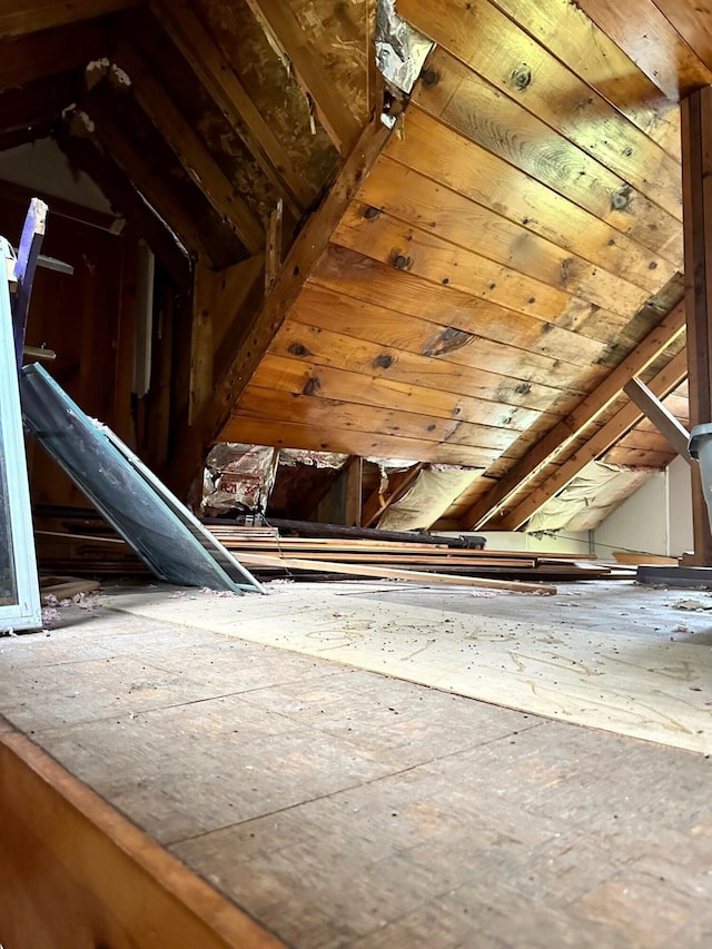 view of attic