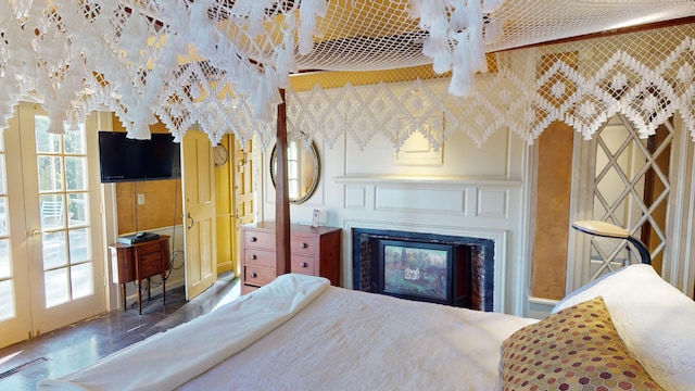 bedroom with french doors