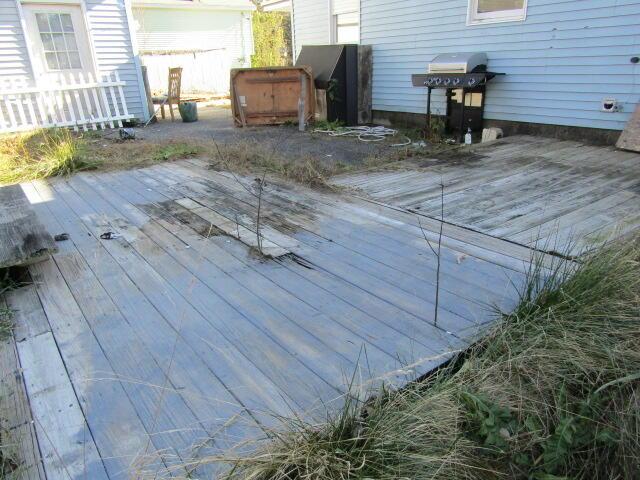 23 Dumas St, Lisbon, ME 04252 - wooden terrace featuring a grill