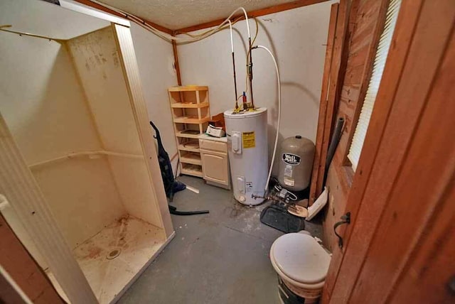 utility room with electric water heater