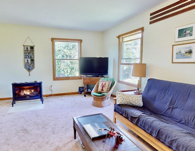 view of carpeted living room