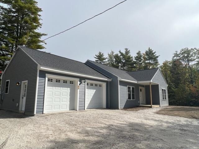 view of front facade with a garage