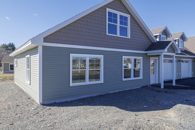 view of home's exterior featuring a garage