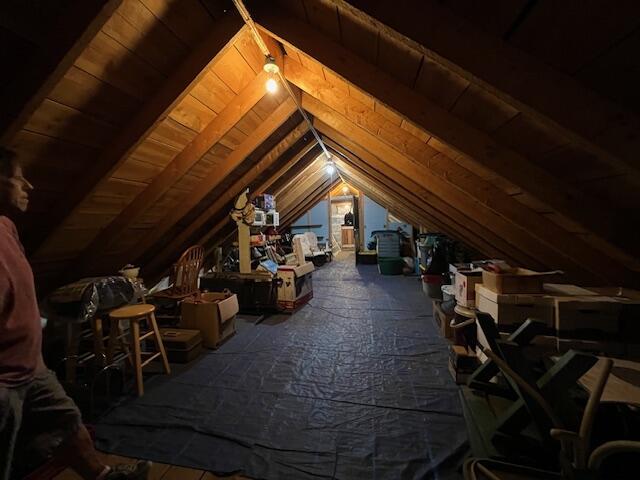 view of attic