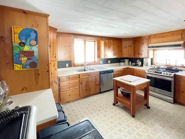 kitchen featuring sink and appliances with stainless steel finishes