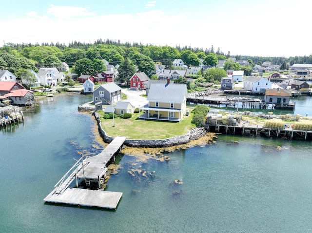 27 Clamshell Aly, Vinalhaven, ME 04863 - aerial view of residential area with a large body of water