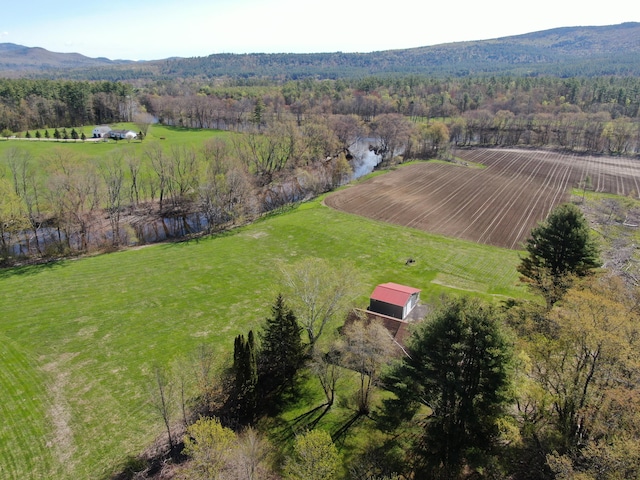 bird's eye view with a rural view