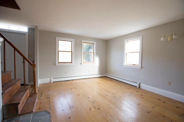 unfurnished room featuring light hardwood / wood-style floors