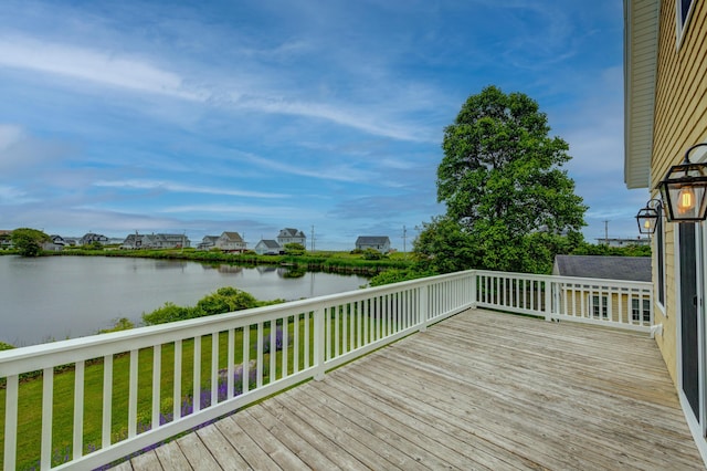 2 Maddox Pond Rd, Biddeford, ME 04005 - wooden terrace featuring a water view and a yard