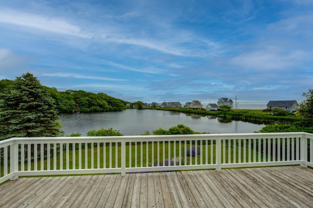 2 Maddox Pond Rd, Biddeford, ME 04005 - wooden deck with a water view