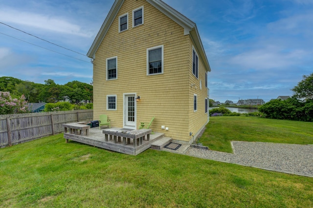 2 Maddox Pond Rd, Biddeford, ME 04005 - rear view of property featuring a deck with water view
