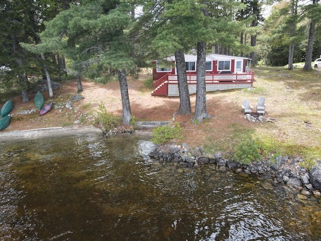 21 Greystone Ln Unit T4, Indian Purchase Twp, ME 04462 - view of yard with a deck