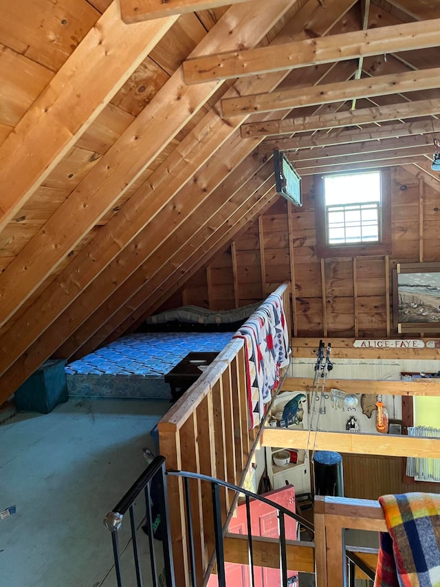 view of attic