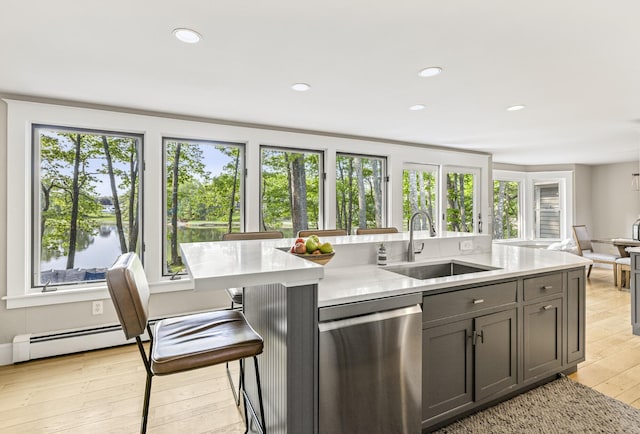8 Hickory Ln, York, ME 03909 - kitchen with stainless steel dishwasher, a sink, plenty of natural light, and recessed lighting
