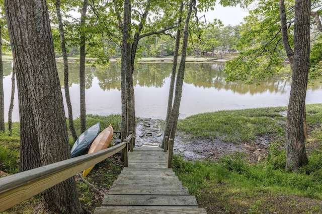 8 Hickory Ln, York, ME 03909 - dock area featuring a water view