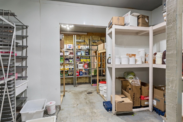 view of storage area