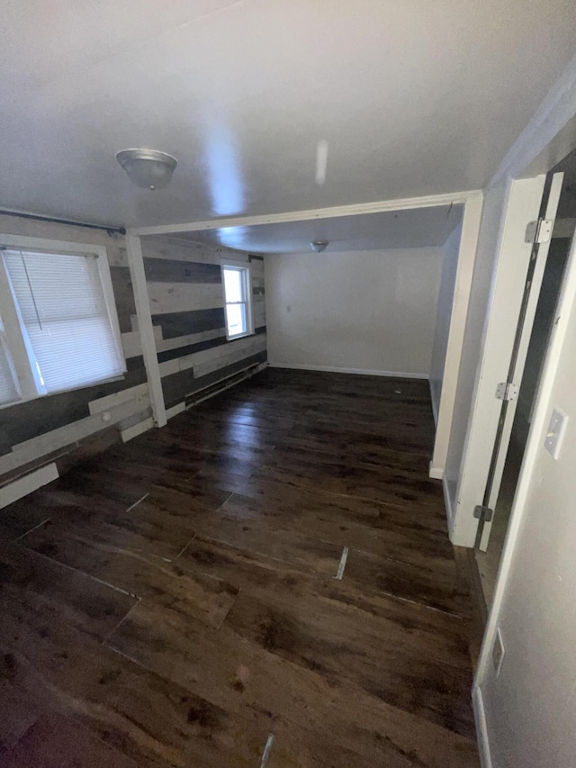 interior space featuring dark wood-type flooring
