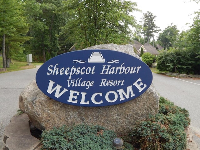 view of community sign