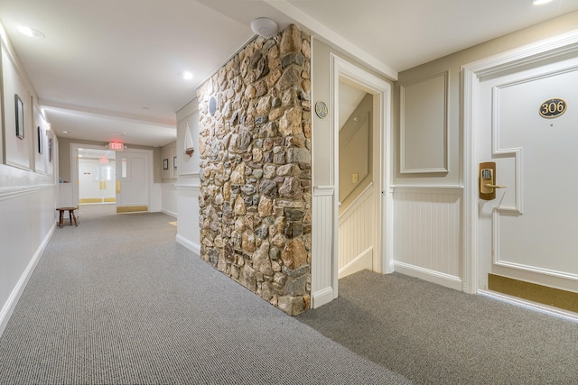 corridor featuring carpet floors