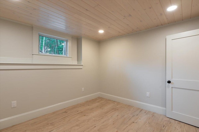 862 W Neck Rd, Nobleboro, ME 04555 - spare room featuring wooden ceiling, recessed lighting, and wood finished floors