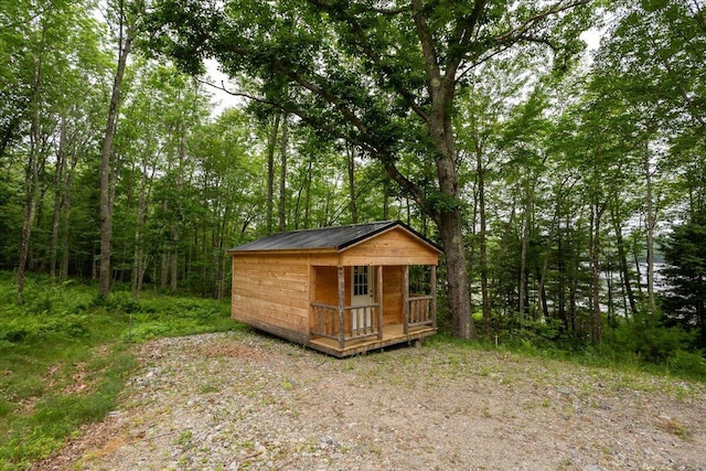 862 W Neck Rd, Nobleboro, ME 04555 - view of outdoor structure with a forest view