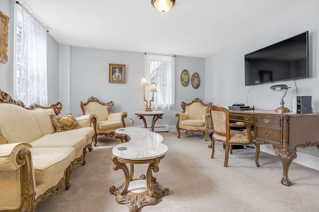 view of carpeted living room