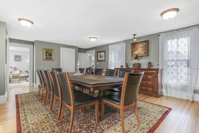 dining room featuring light wood-type flooring