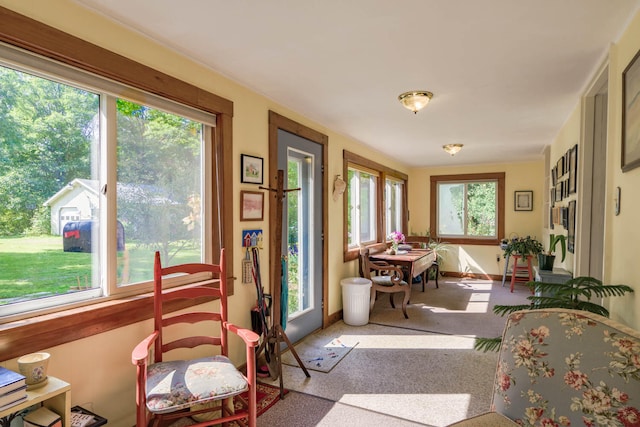 sunroom featuring plenty of natural light