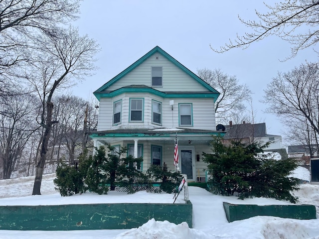 view of front of house featuring covered porch