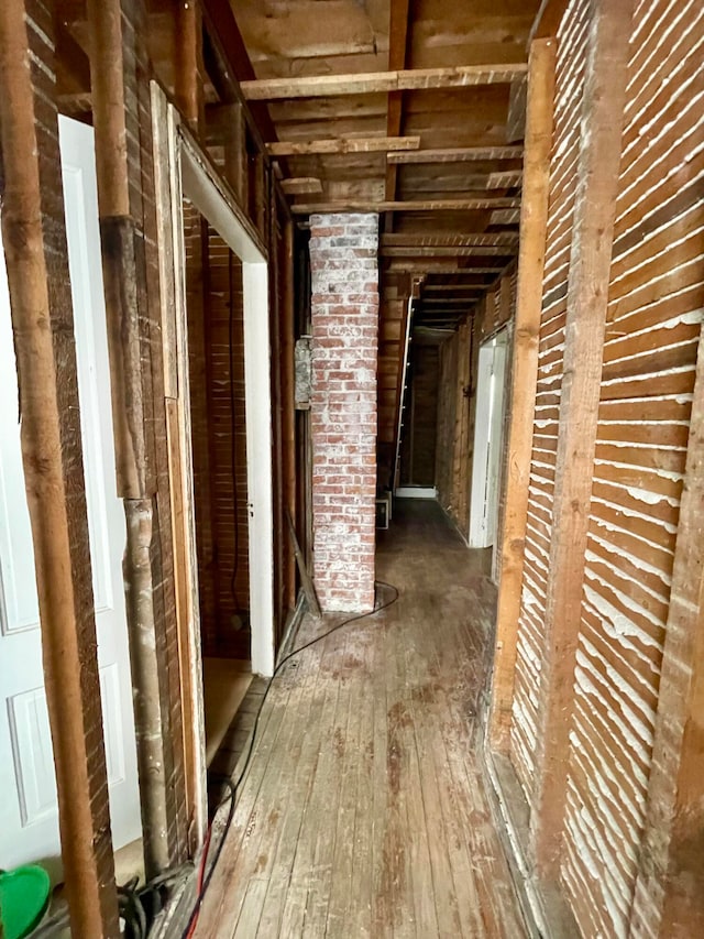 misc room featuring dark wood-type flooring