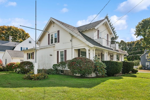 exterior space with a yard