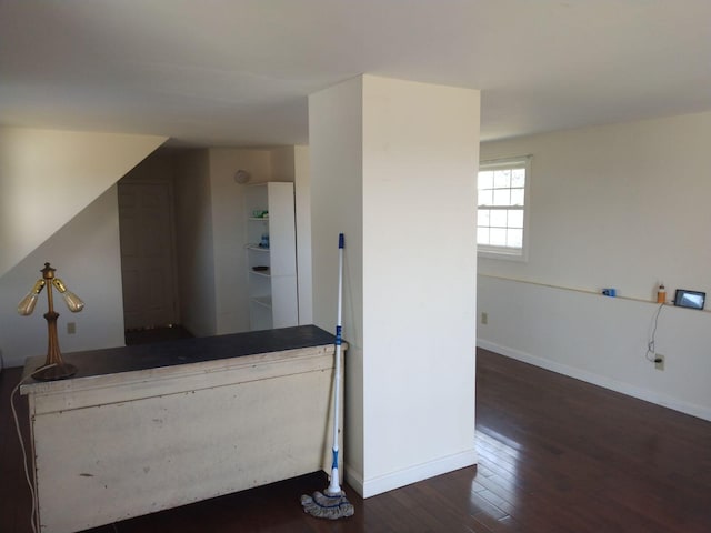 interior space featuring dark hardwood / wood-style floors