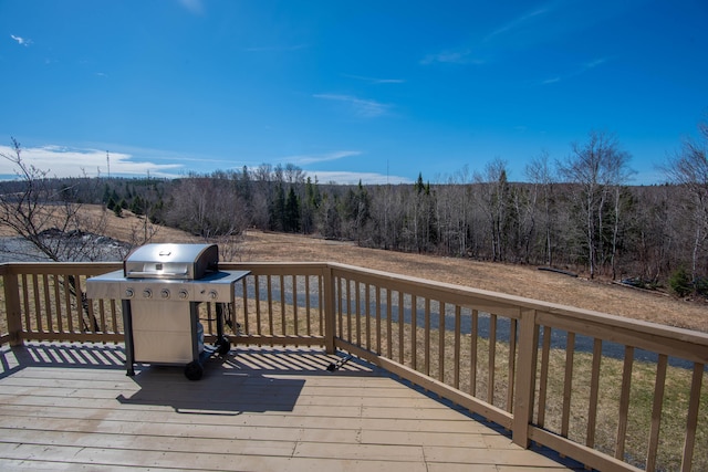 deck with grilling area