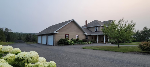 view of front of home featuring a garage