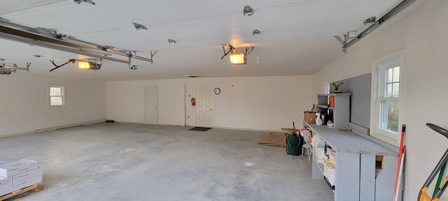 garage featuring a garage door opener