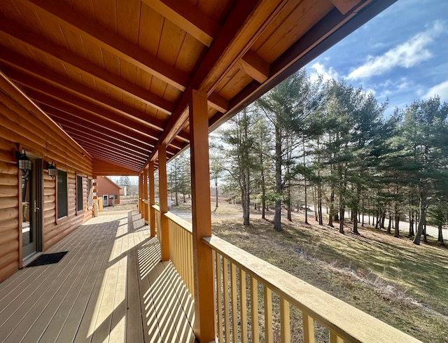 view of wooden deck