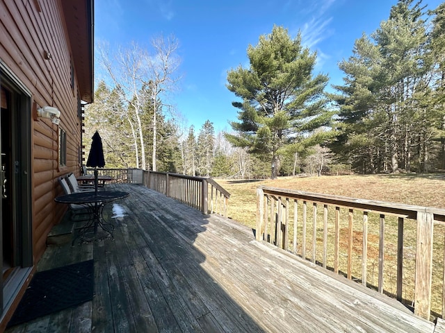 view of wooden terrace