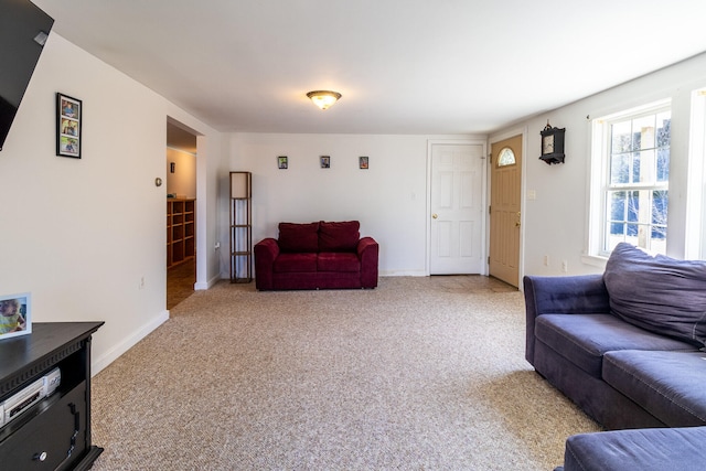 view of carpeted living room